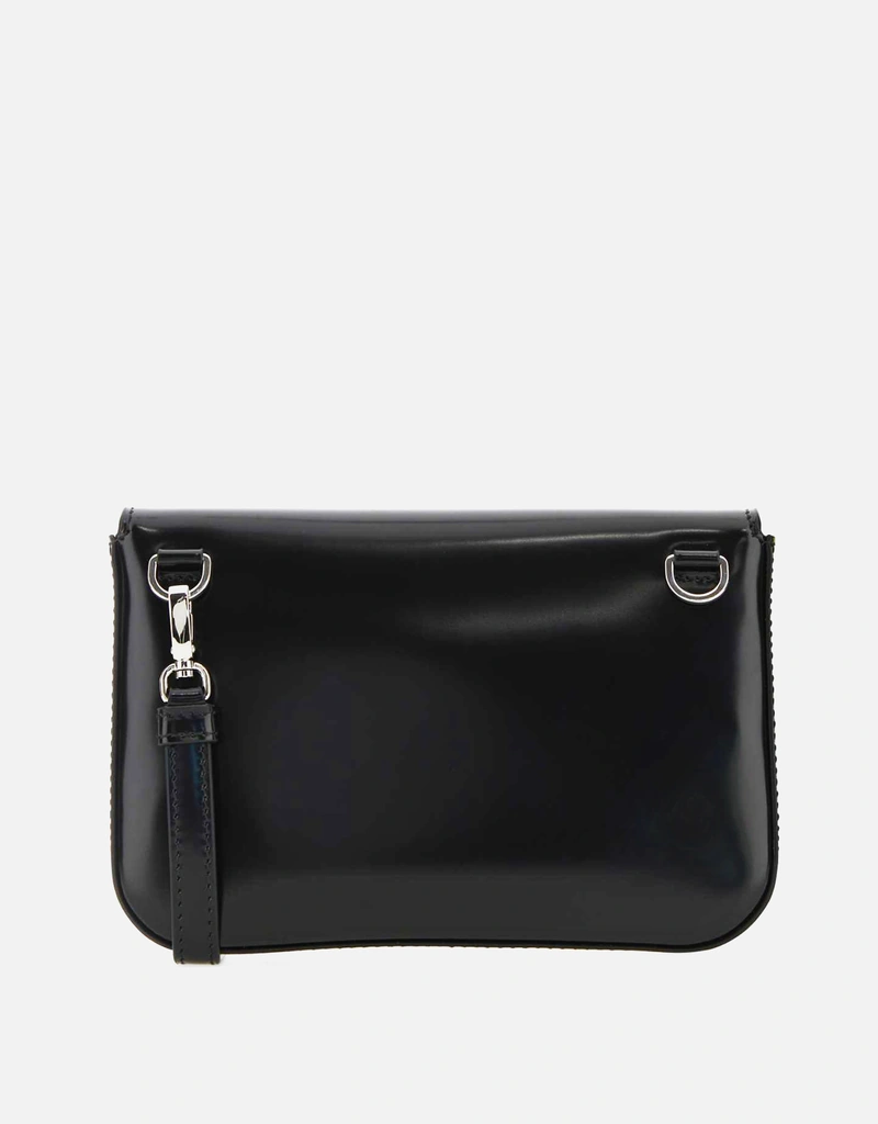Prada メンズブラックレザークロスボディバッグ () IFCHIC.COM