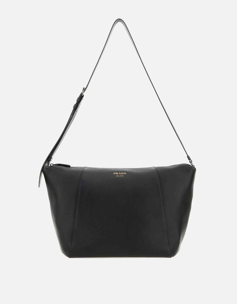 Prada メンズブラックレザークロスボディバッグ () IFCHIC.COM