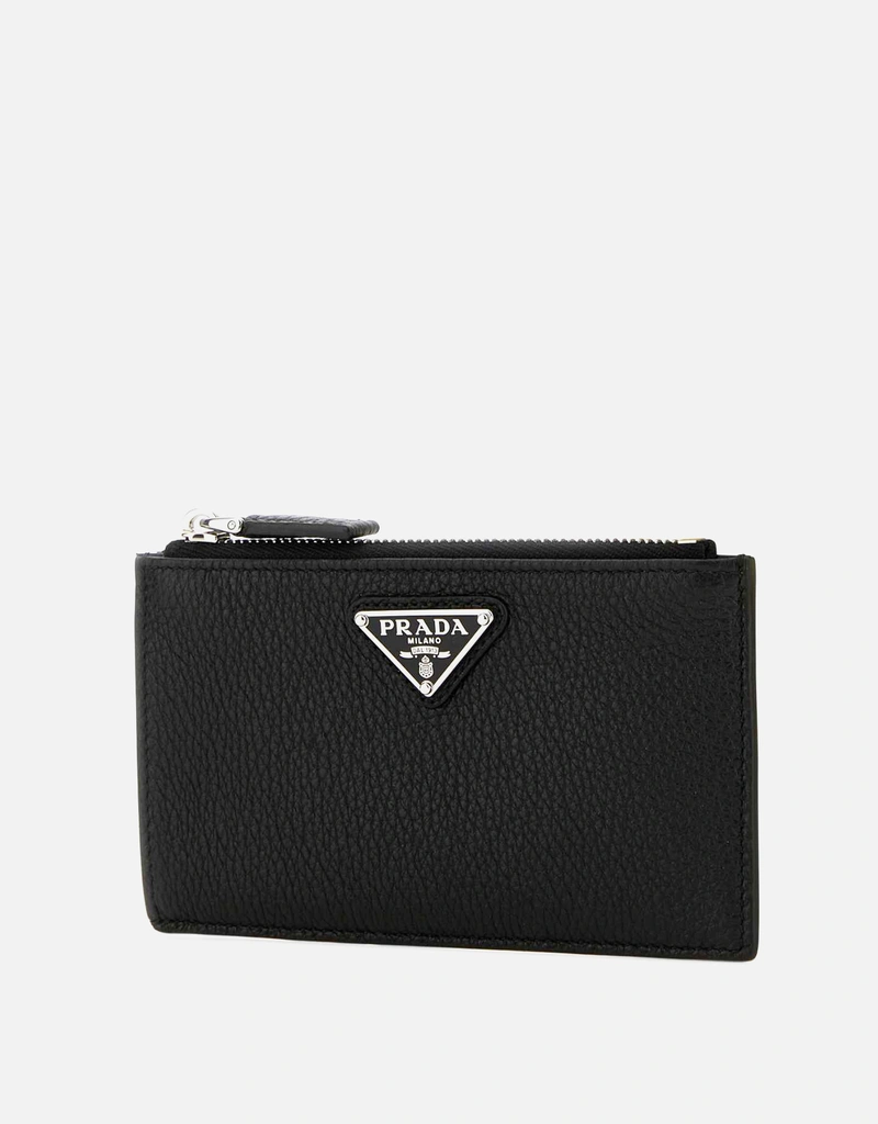 Prada メンズブラックレザーカードホルダー () IFCHIC.COM