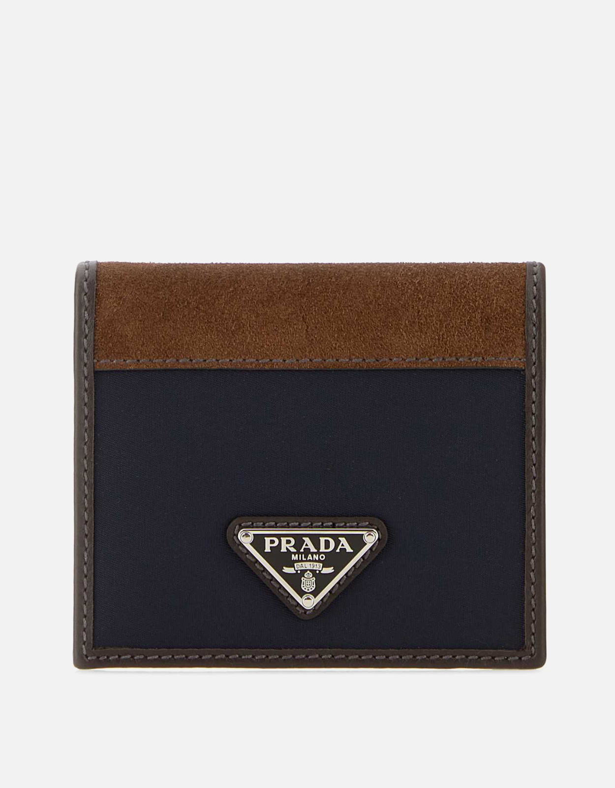 Prada Prada Men's Two-Tone Fabric And Suede Wallet　プラダ メンズ ツートンカラーのファブリックとスエードの財布