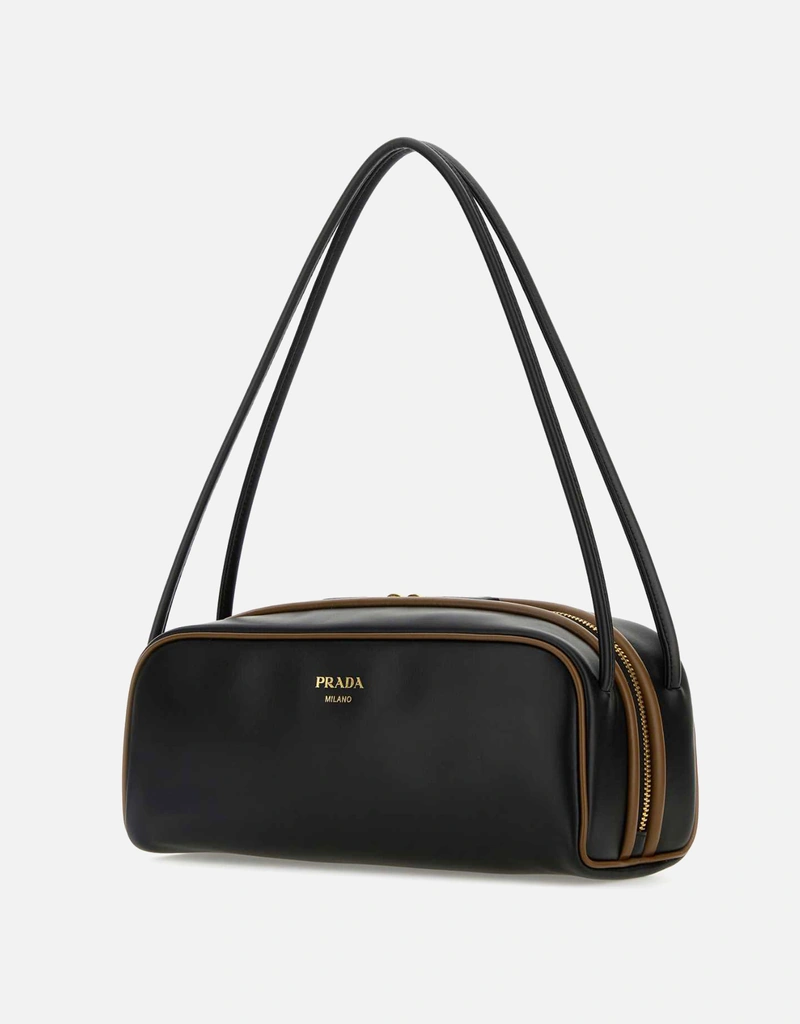 PRADA バッグ　ブラック Prada ブラックレザーショルダーバッグ () IFCHIC.COM