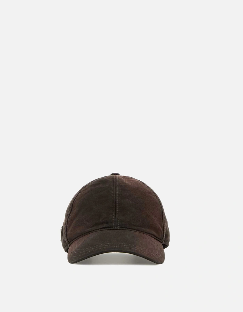 Prada メンズ ブラウン コットン ベースボールキャップ () IFCHIC.COM