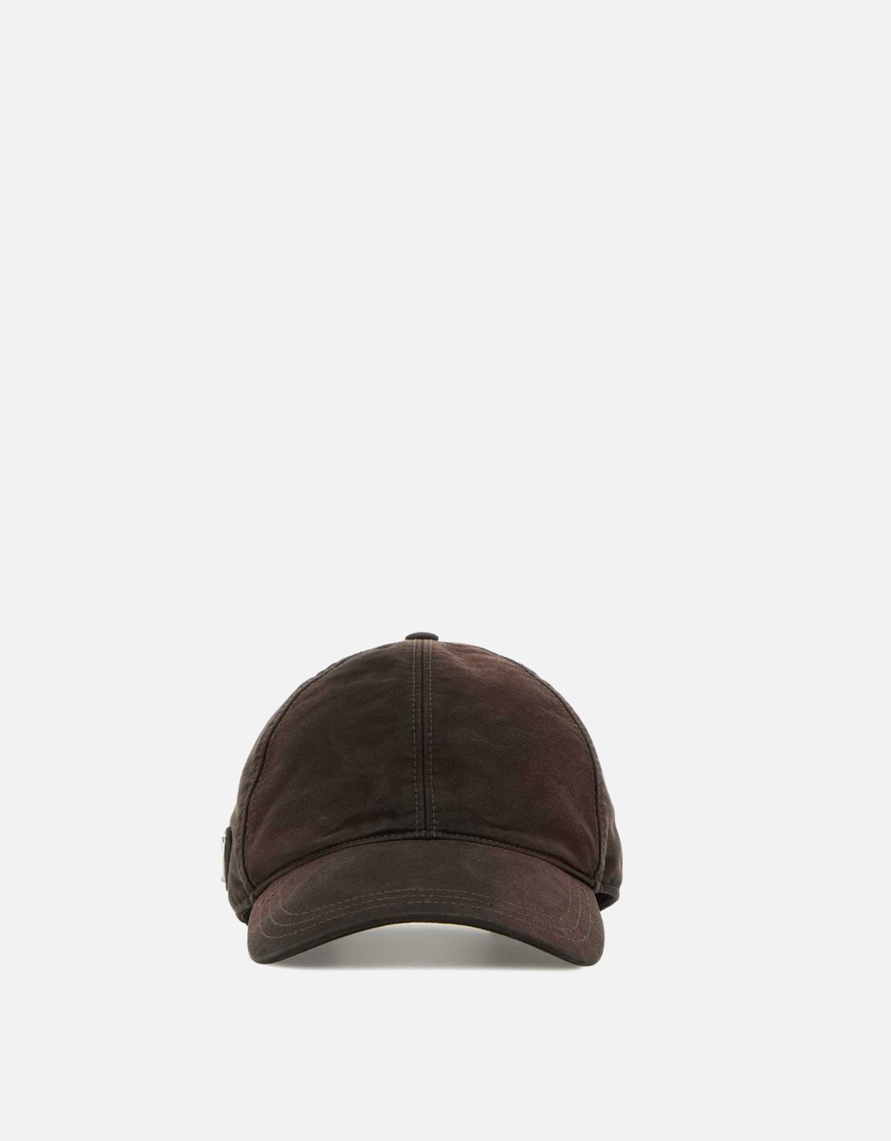 Prada Prada Men's Brown Cotton Baseball Cap - M　Prada メンズ ブラウン コットン ベースボール キャップ - M