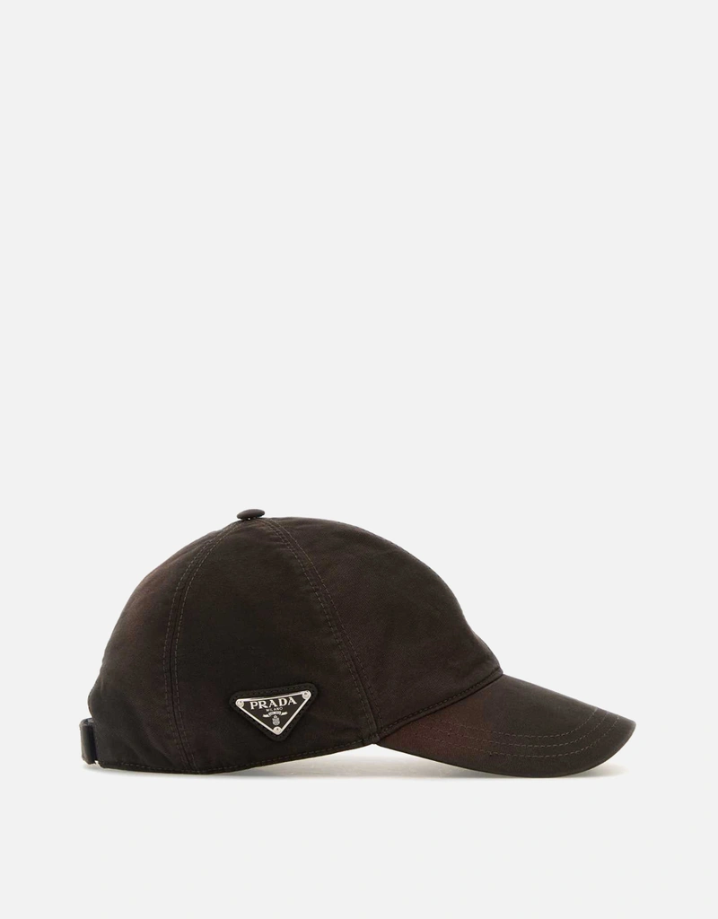 Prada メンズ ブラウン コットン ベースボールキャップ () IFCHIC.COM