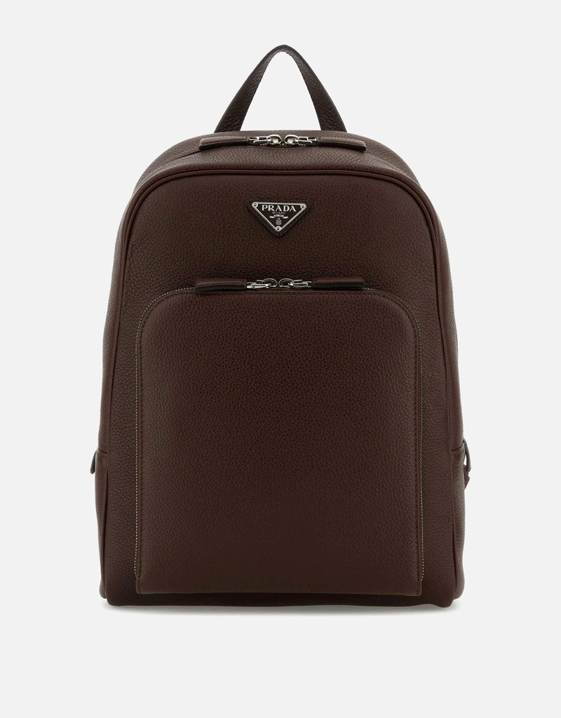 PRADA ブラウン　レザー ミニサイズ　バックパック Prada メンズ ブラウン カーフスキン レザーバックパック () IFCHIC.COM