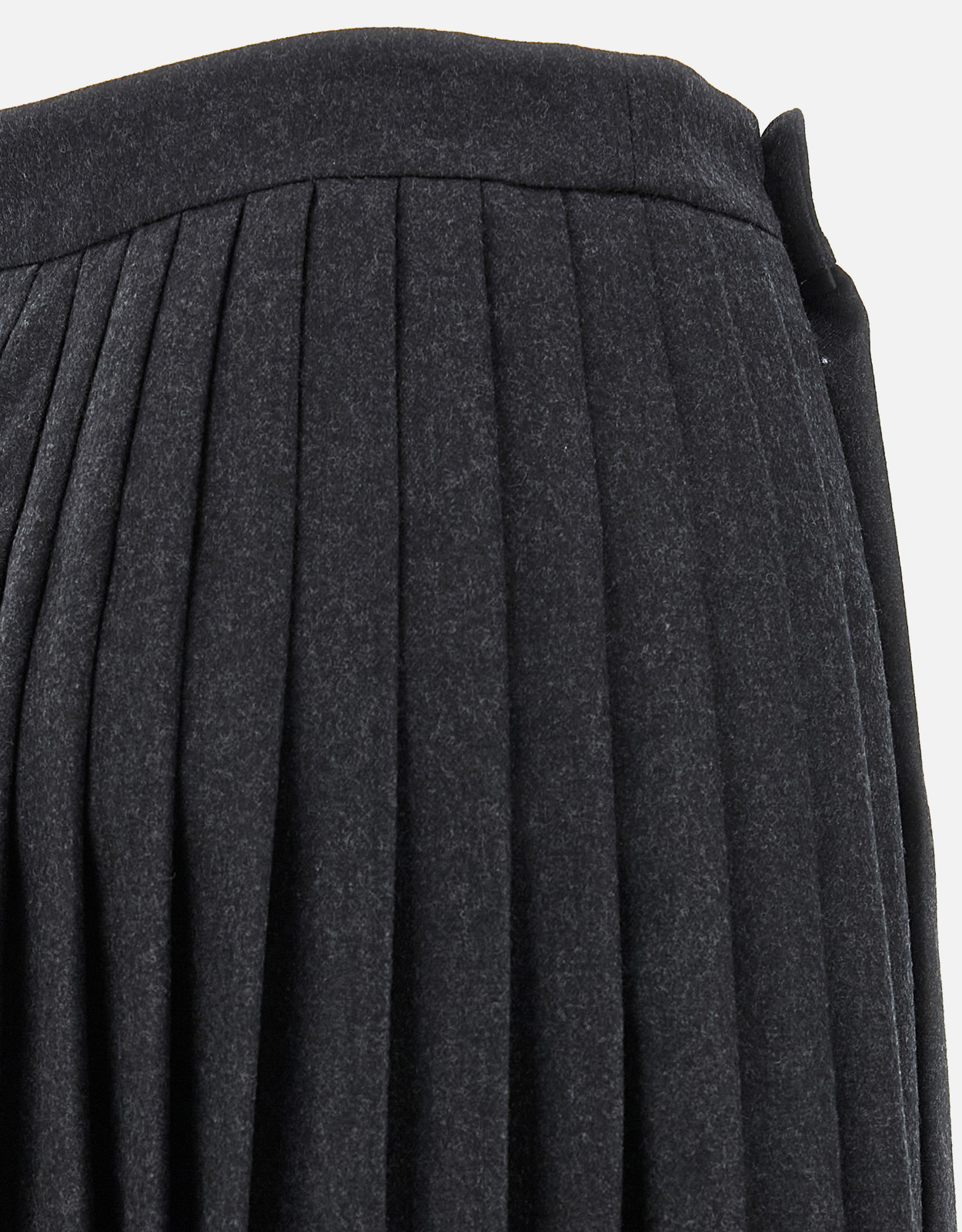 Prada Wool Flannel Pleated Midi Skirt (Skirts) IFCHIC.COM
