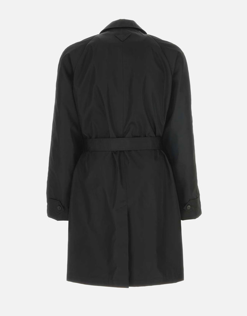 Prada メンズブラックリナイロントレンチコート () IFCHIC.COM