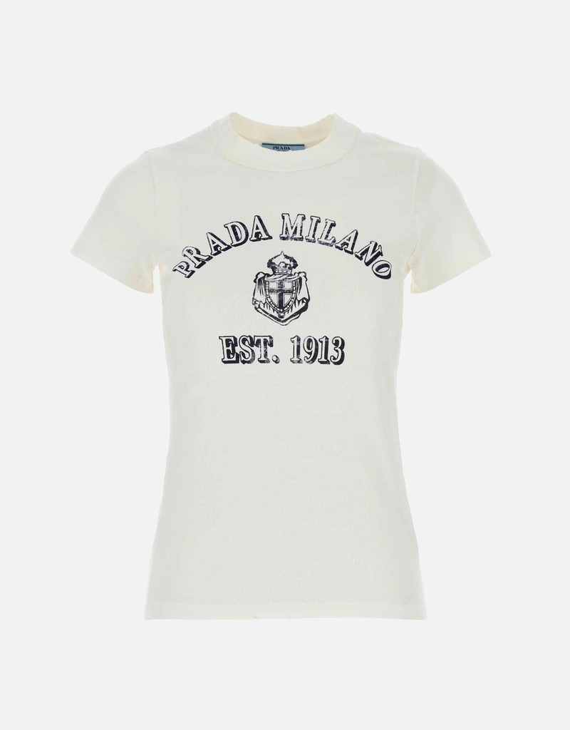 Prada ホワイトコットンTシャツ () IFCHIC.COM