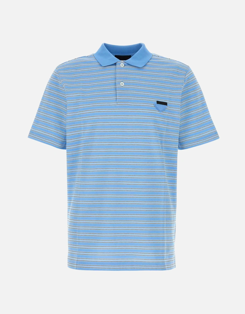 Prada メンズ 刺繍ピケポロシャツ () IFCHIC.COM