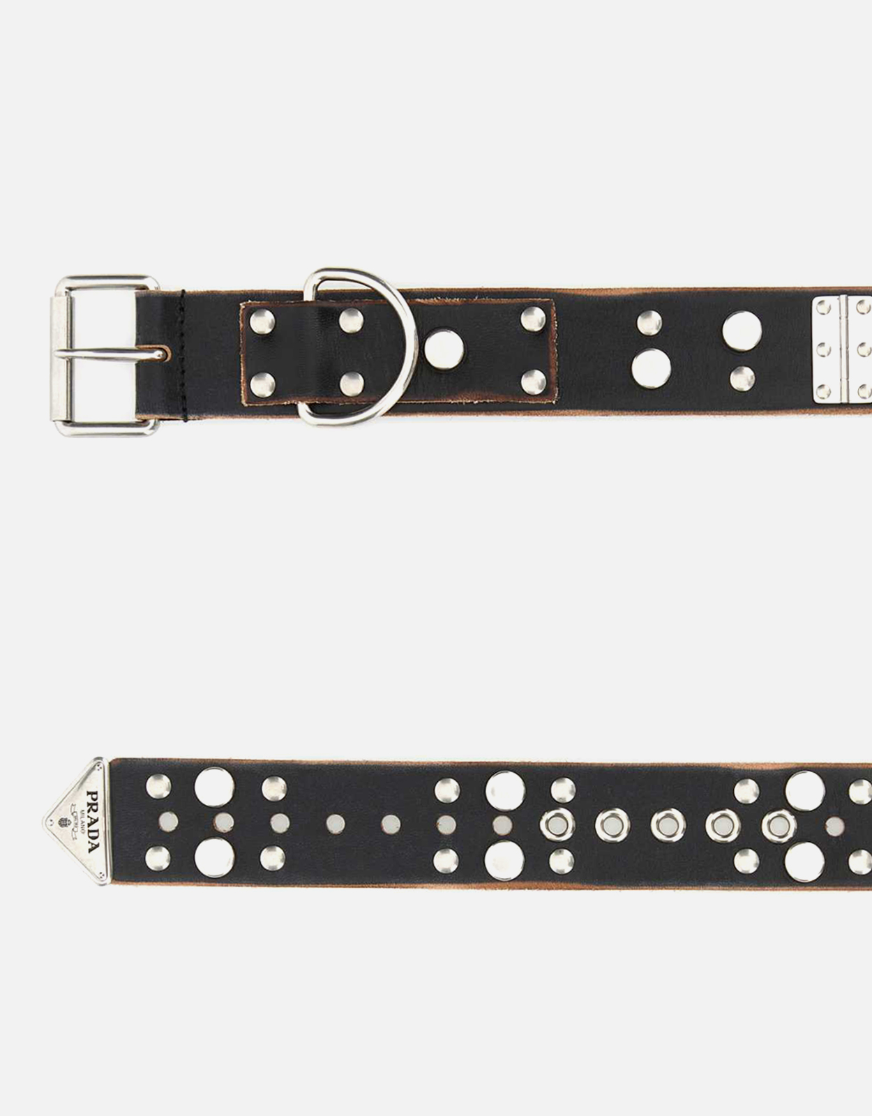 Prada メンズ カーフレザースタッズベルト () IFCHIC.COM