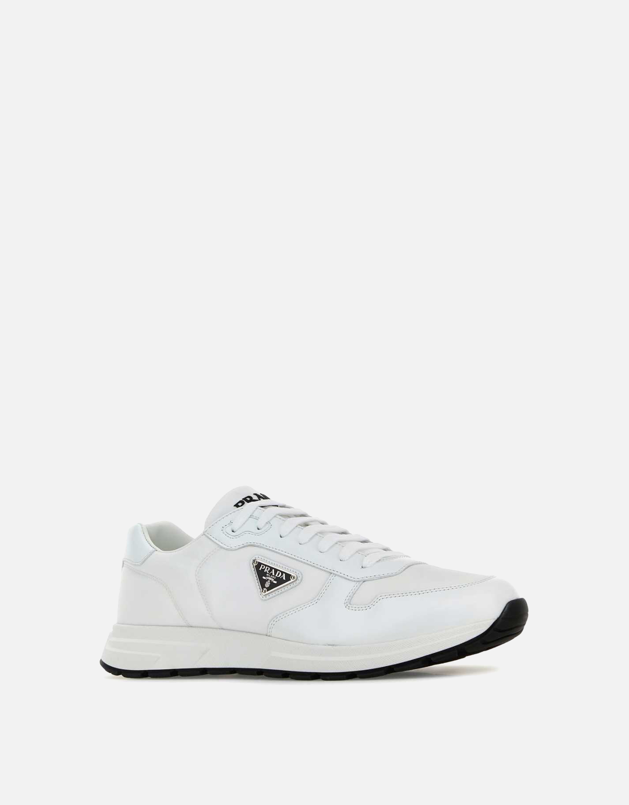 Prada メンズホワイトナイロンレザー スニーカー () IFCHIC.COM