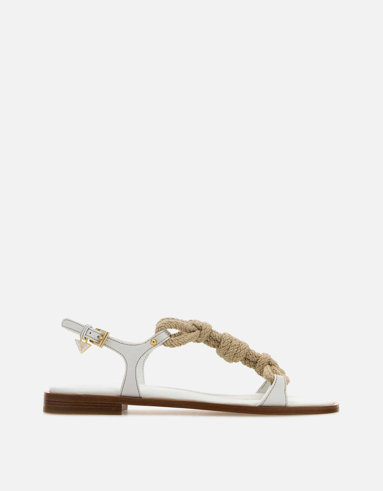 Prada Two-Tone Fabric And Leather Sandals - IT 35　Prada ツートンカラーのファブリックとレザーのサンダル - IT 35 Prada