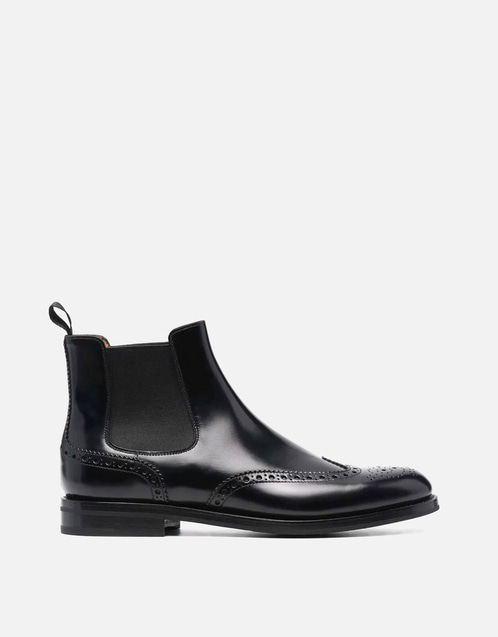 Church’s KETSBY ブラック 8F チェルシーブーツ Church's Ketsby Wg Calf Leather Brogue Chelsea Boots (Boots