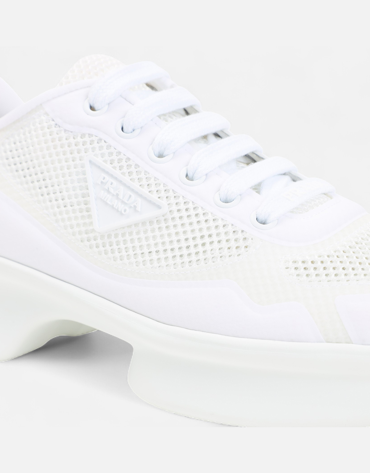 Prada Prada Wavy Mesh And Re-Nylon Sneakers (Sneakers,Low Top