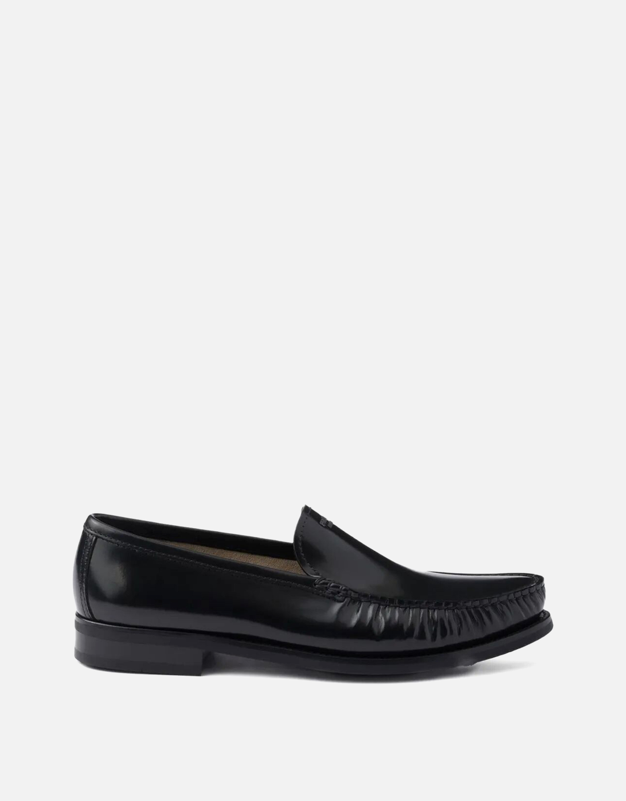 Prada Men's Brushed Calfskin Leather Loafers (Loafers) IFCHIC.COM