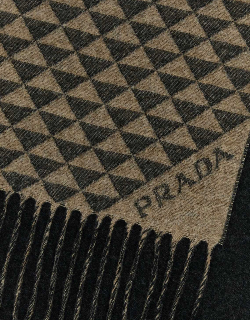 Prada メンズ刺繍ウール混紡スカーフ () IFCHIC.COM