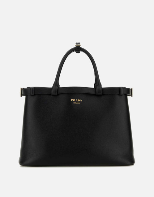 Prada カーフスキンレザー ミディアムバックル ハンドバッグ () IFCHIC.COM