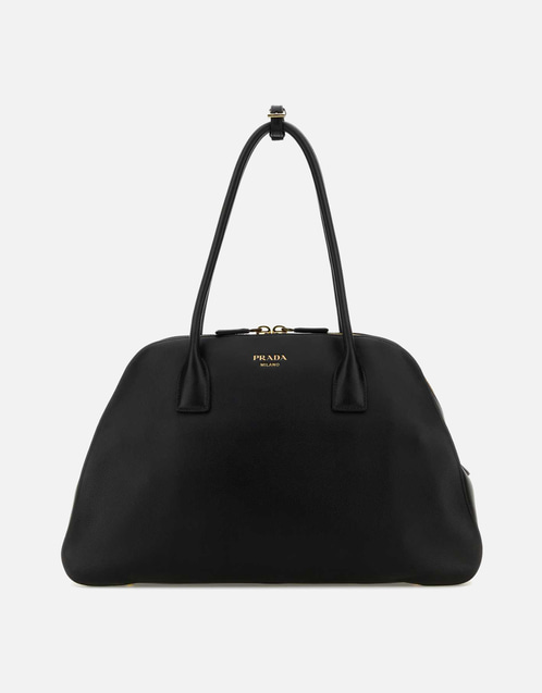 Prada ブラックレザーミディアムショッピングバッグ () IFCHIC.COM