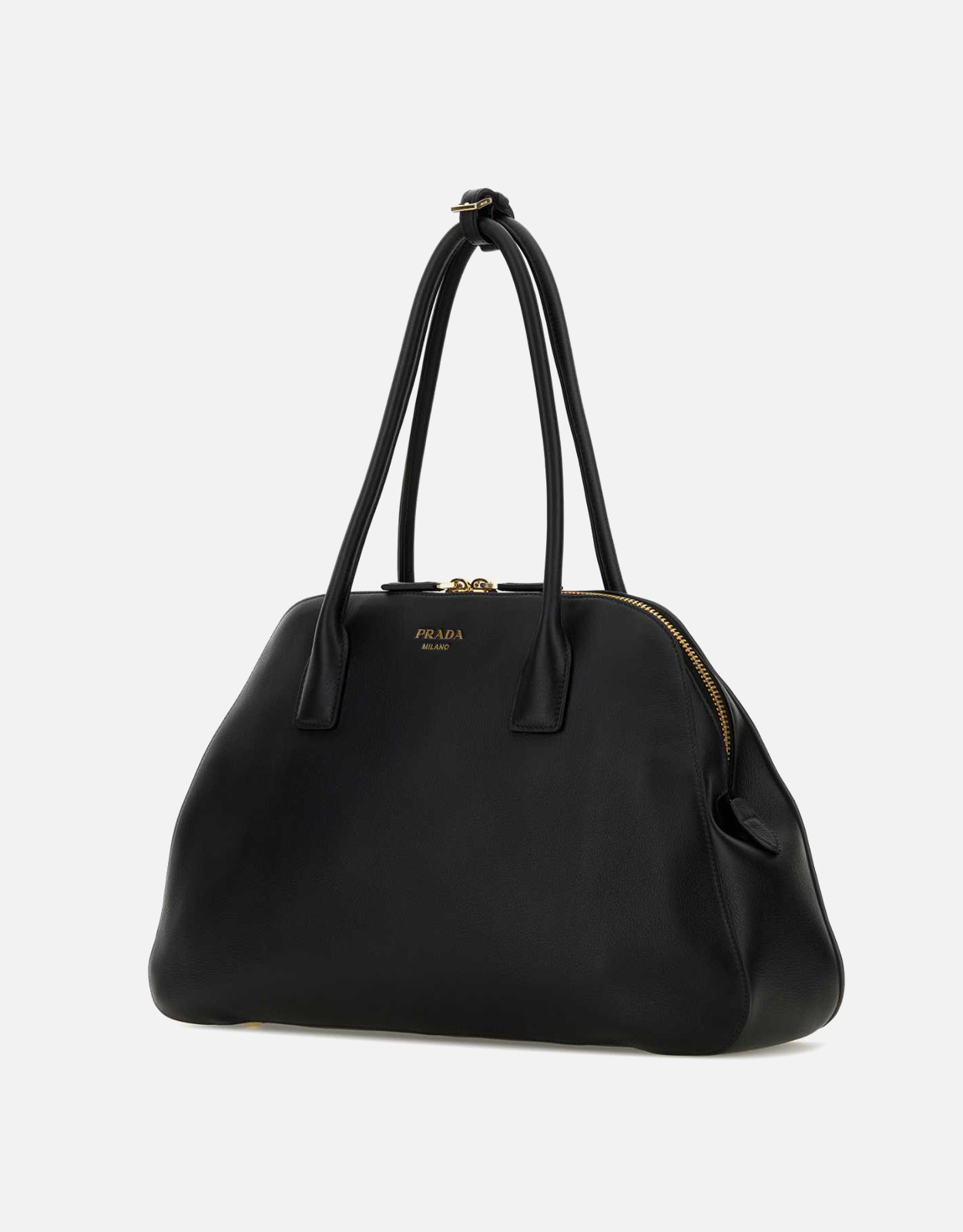 Prada ブラックレザーミディアムショッピングバッグ () IFCHIC.COM