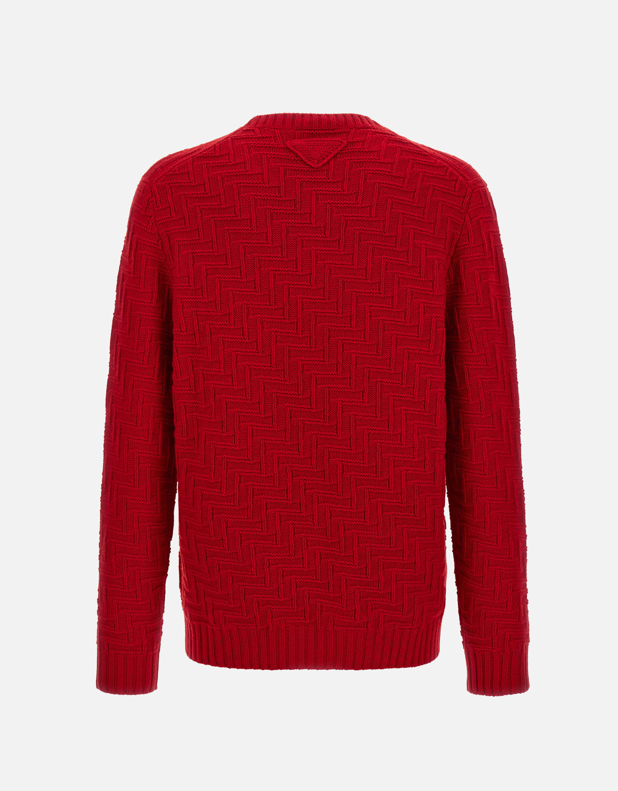 Prada メンズ バージンウールとカシミヤ クルーネックセーター