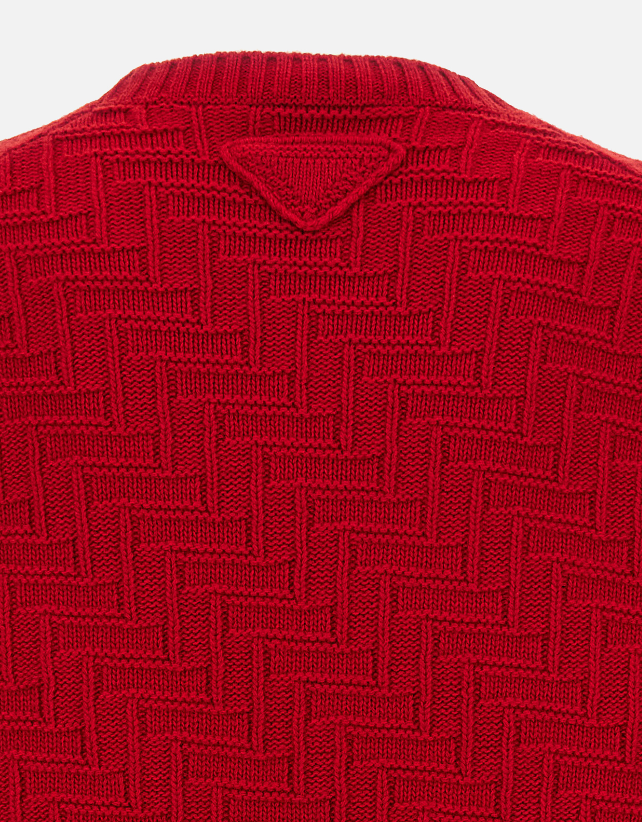 美品　PRADA クルーネック　ニット　セーター　アルパカ　シルク　レッド　40 Prada Men's Virgin Wool And Cashmere Crew Neck Sweater (Knitwear