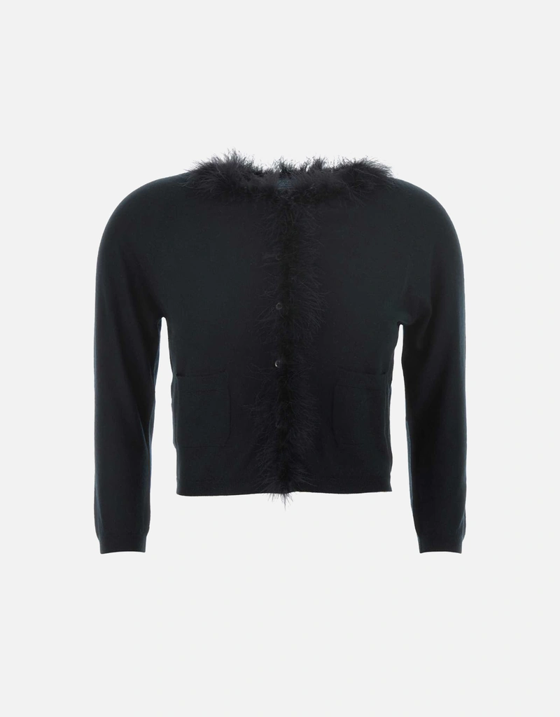 prada black cardigan archive 黒 カーディガン Prada ブラックカシミヤカーディガン () IFCHIC.COM