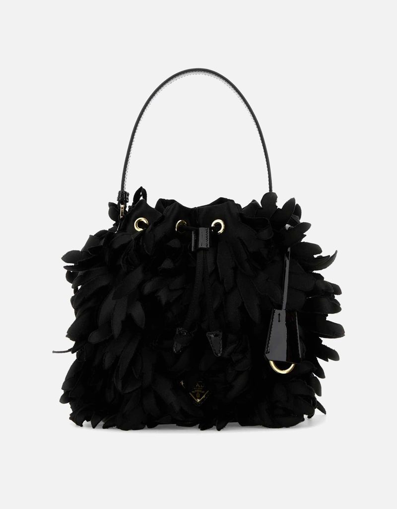 Prada 装飾付きサテンミニバケットバッグ () IFCHIC.COM