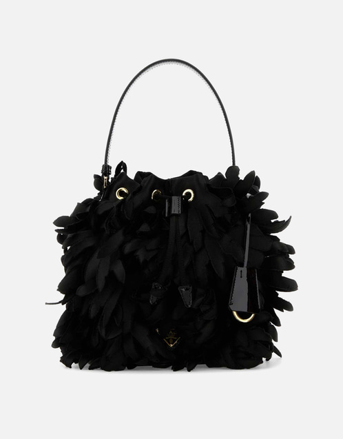 Prada 装飾付きサテンミニバケットバッグ () IFCHIC.COM