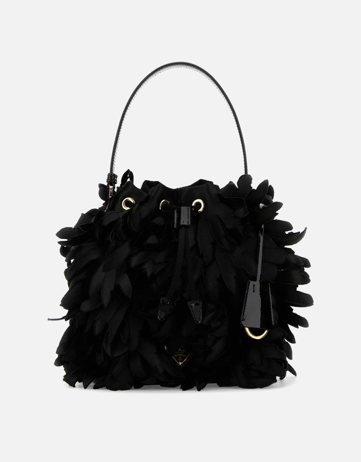 Prada 装飾付きサテンミニバケットバッグ () IFCHIC.COM