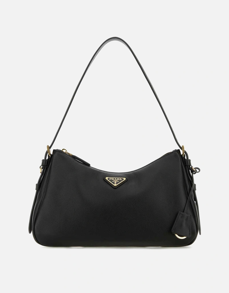 美品 PRADA ボディバッグ ブラック Prada ヴィテッロレザー ミディアム Aimée ショルダーバッグ () IFCHIC.COM