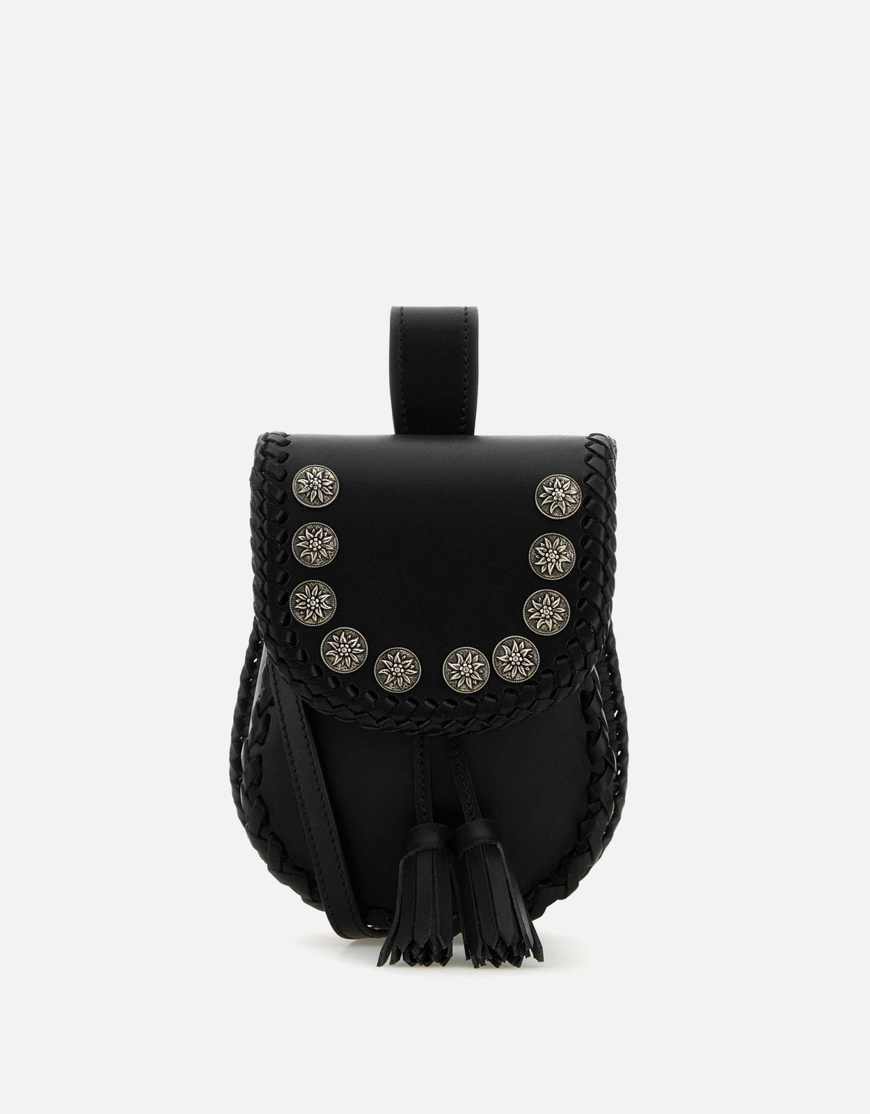 【希少】東洋エンタープライズ カーフレザー ボディバッグ スタッズ ブラック Prada ブラックレザークロスボディバッグ () IFCHIC.COM