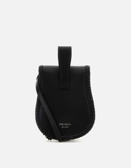 ※美品※ PRADA ブラック ボディバッグ Prada ブラックレザークロスボディバッグ () IFCHIC.COM