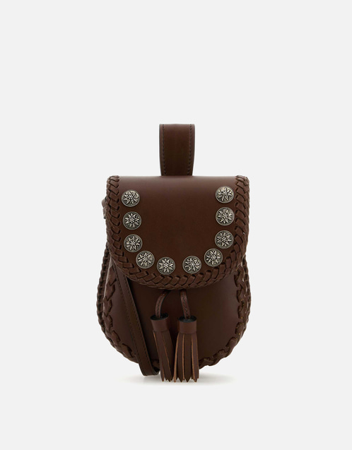 Prada ブラウンレザークロスボディバッグ () IFCHIC.COM