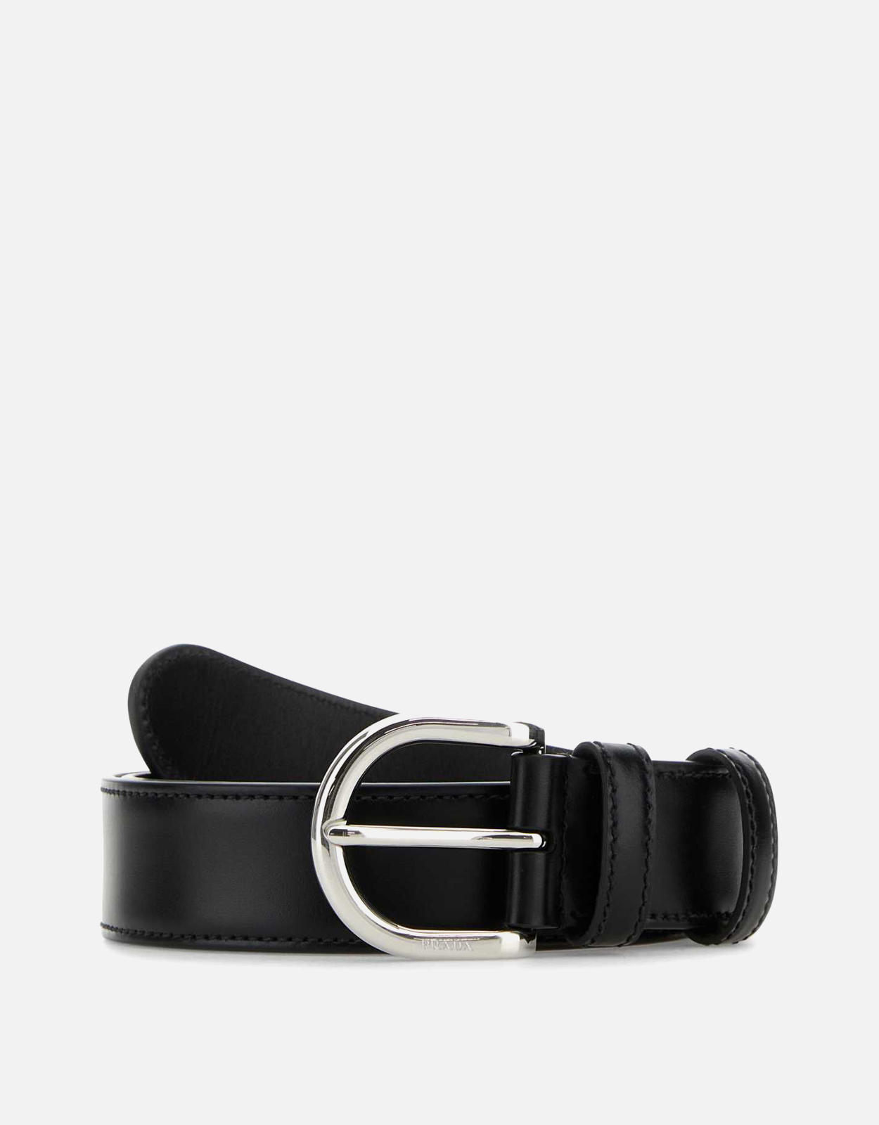 Prada Prada Black Leather Belt - Size (CM) 85　プラダ ブラック レザー ベルト - サイズ (CM) 85