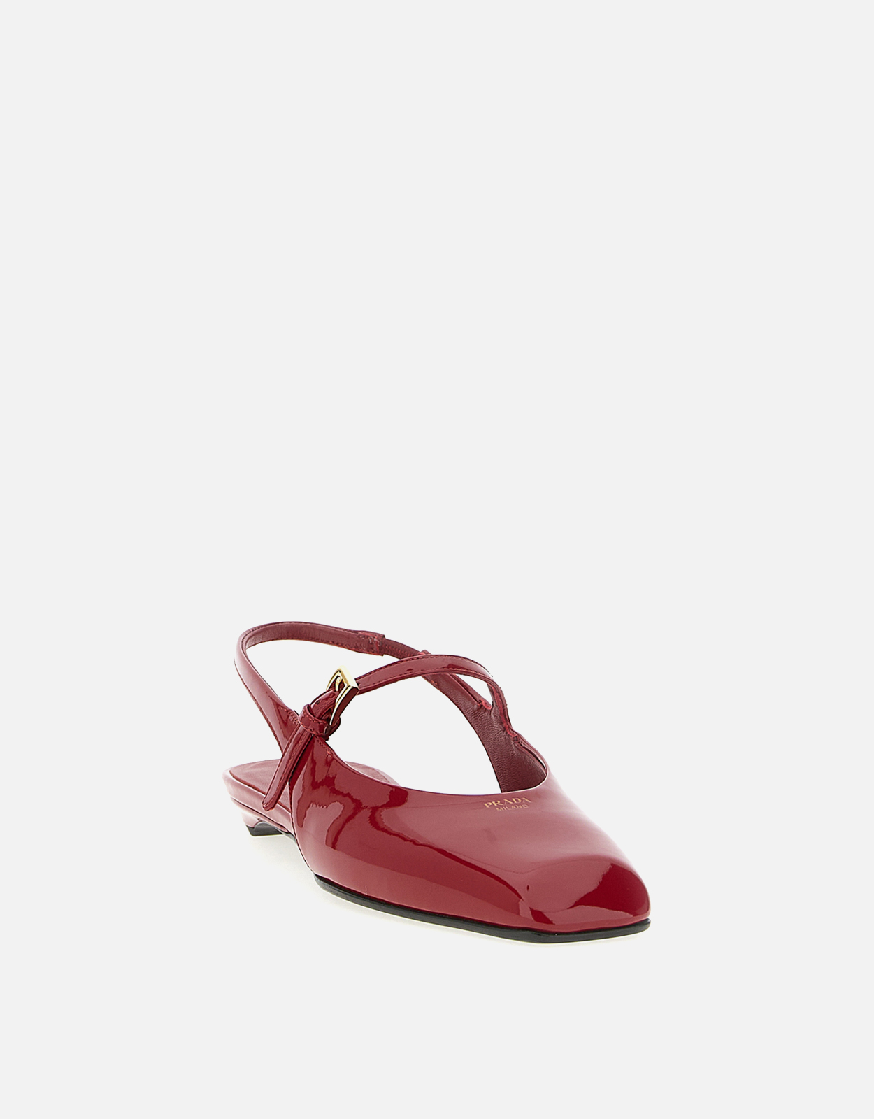 Prada パテントレザー スリングバック バレリーナ () IFCHIC.COM