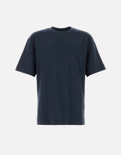 Dries Van Noten メンズネイビーブルーコットンヘリTシャツ () IFCHIC.COM