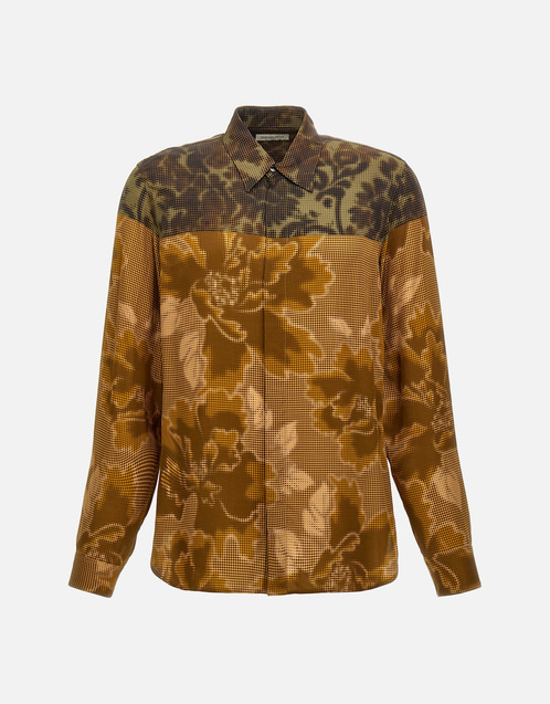 Dries Van Noten メンズ Carvies 9080 ビスコースシャツ (アパレル