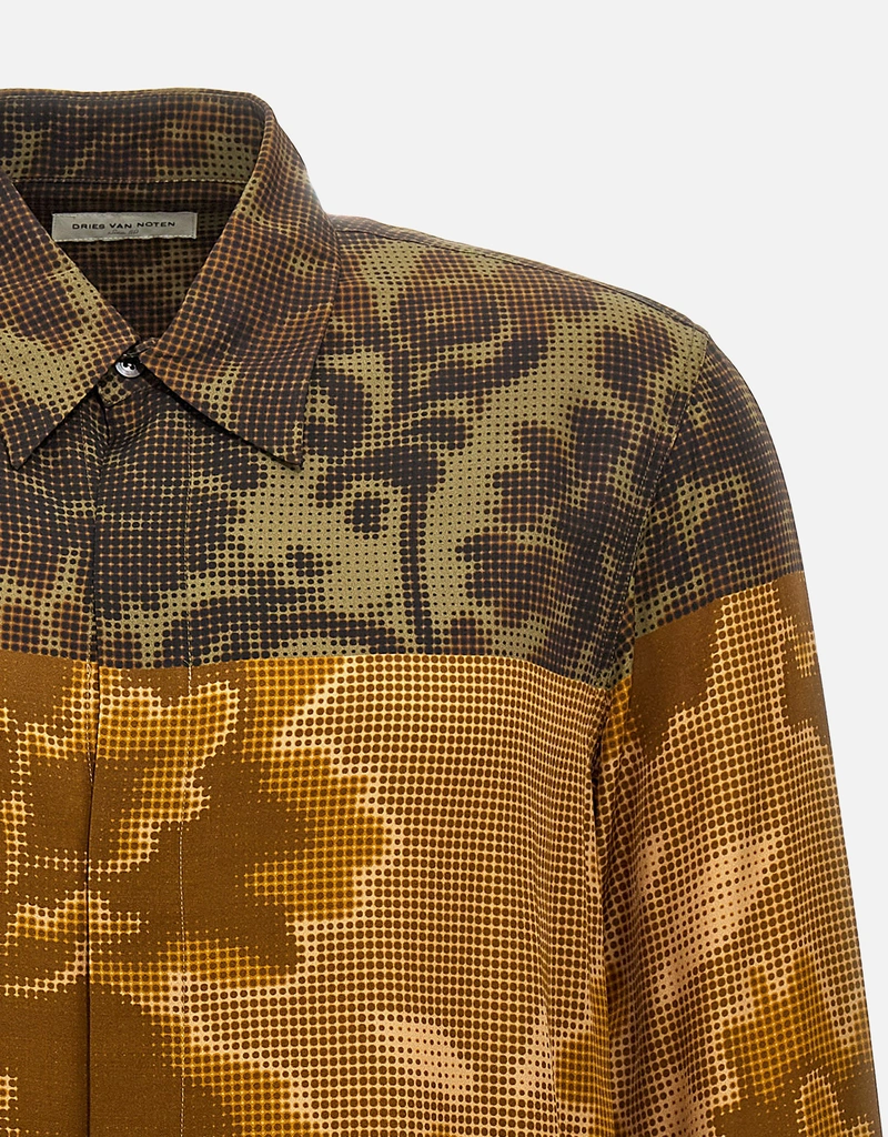 Dries Van Noten メンズ Carvies 9080 ビスコースシャツ (シャツ