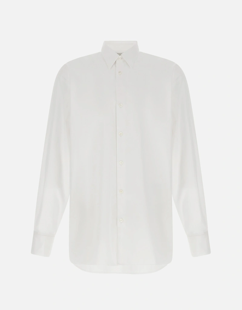 DRIES VAN NOTEN ホワイト ドレスシャツ Dries Van Noten メンズ クルームド コットンシャツ (シャツ