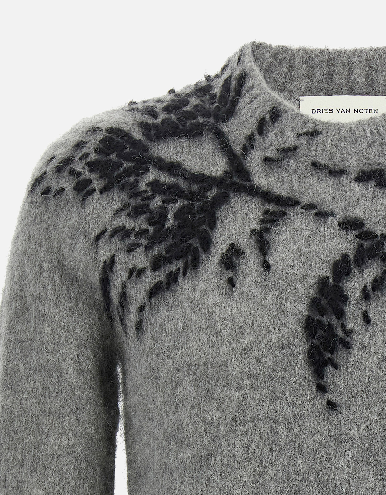 Dries Van Noten メンズ ムーシェ アルパカウールブレンド 刺繍