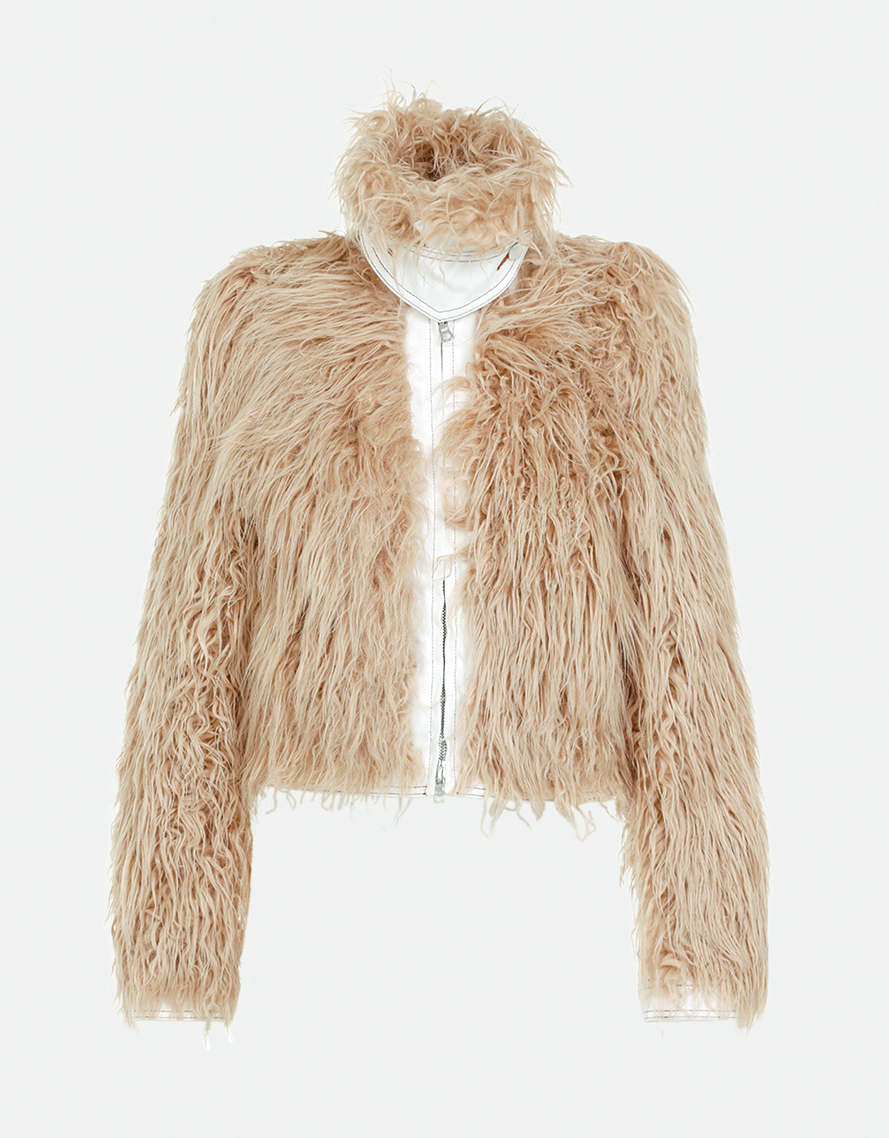 ドリスヴァンノッテン ノーカラージャケット ベージュ Dries Van Noten ドリスヴァンノッテンヴァンゲルジャケット