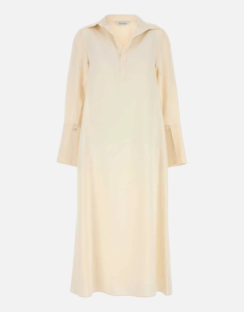 Max Mara Women's Long Sleeve Shirt Dress in Yellow | Size: 38 Max Mara Women's Long Sleeve Shirt Dress in Yellow | Size: 38
