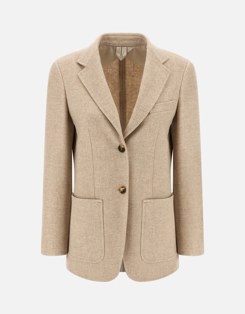 MAXMARA アルパカ　カシミヤ　キャメル　ヤク　上質素材　ジャケット Max Mara Caraffa アルパカ カシミヤ キャメル ブレンド ブレザー