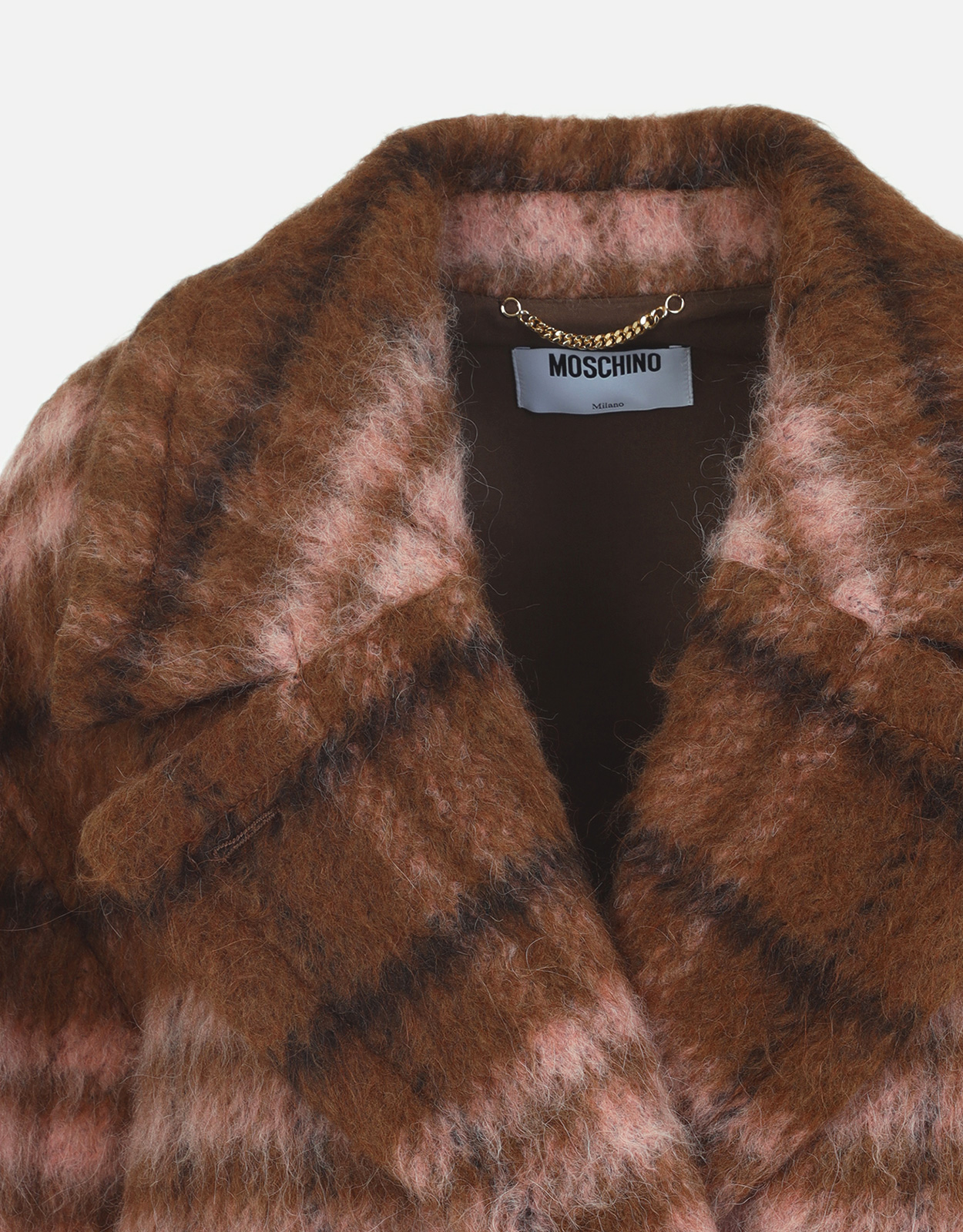 Moschino ウールブレンド チェックコート (ジャケット,ウールコート