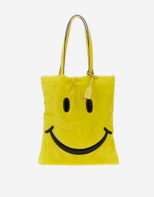 Moschino Smiley® ナイロン＆レザー ショッピングバッグ () IFCHIC.COM