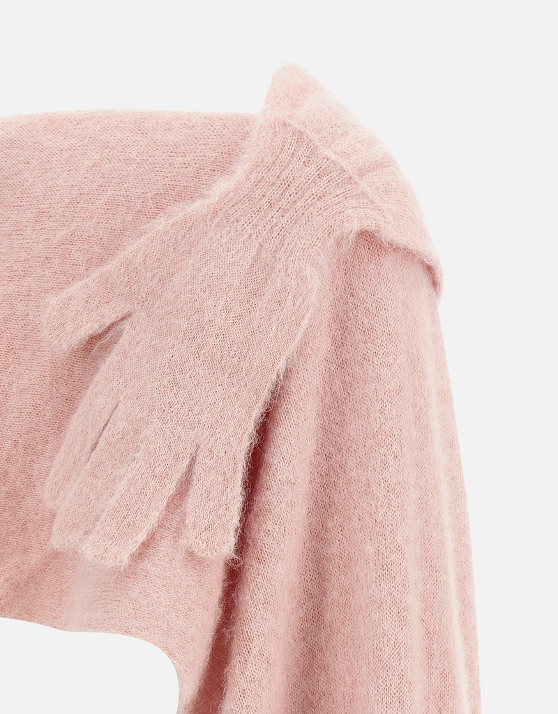 Moschino モヘアウールブレンド グローブケープ (ジャケット,ポンチョ