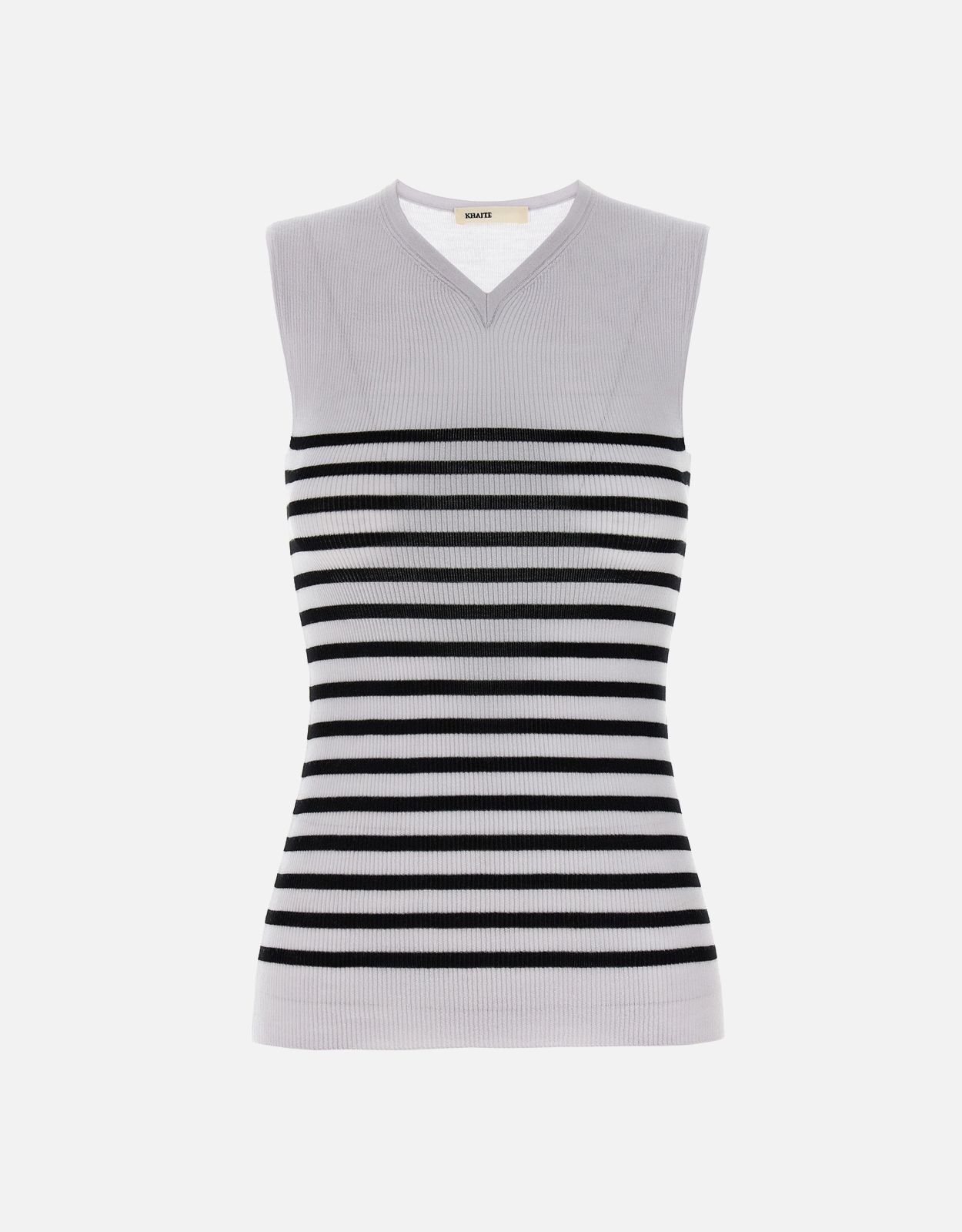 Khaite Khaite Merino Wool Ribbed Stretch V-Neck Top - M　Khaite メリノウール リブ ストレッチ V ネック トップ - M