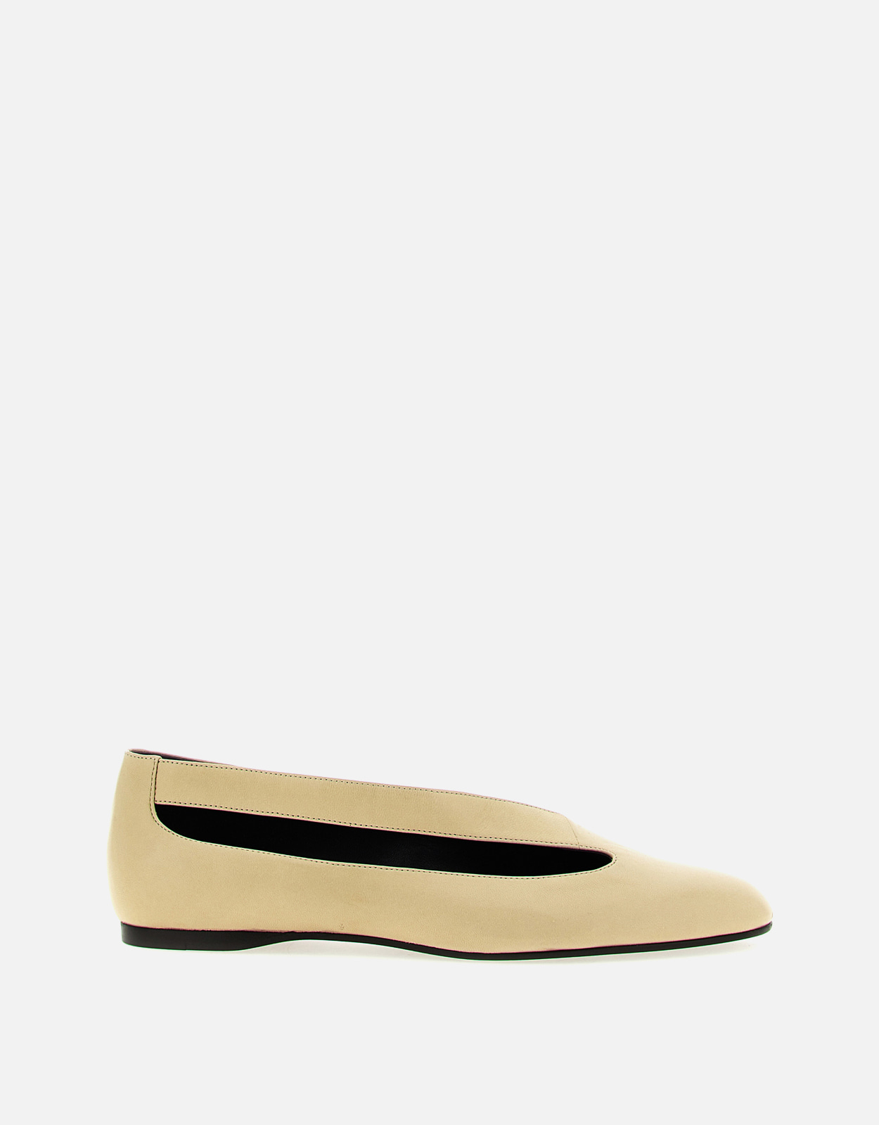 バレエシューズ khaite ballet flat Khaite - Ashland Black Leather Ballerina Flat | Mitchell Stores
