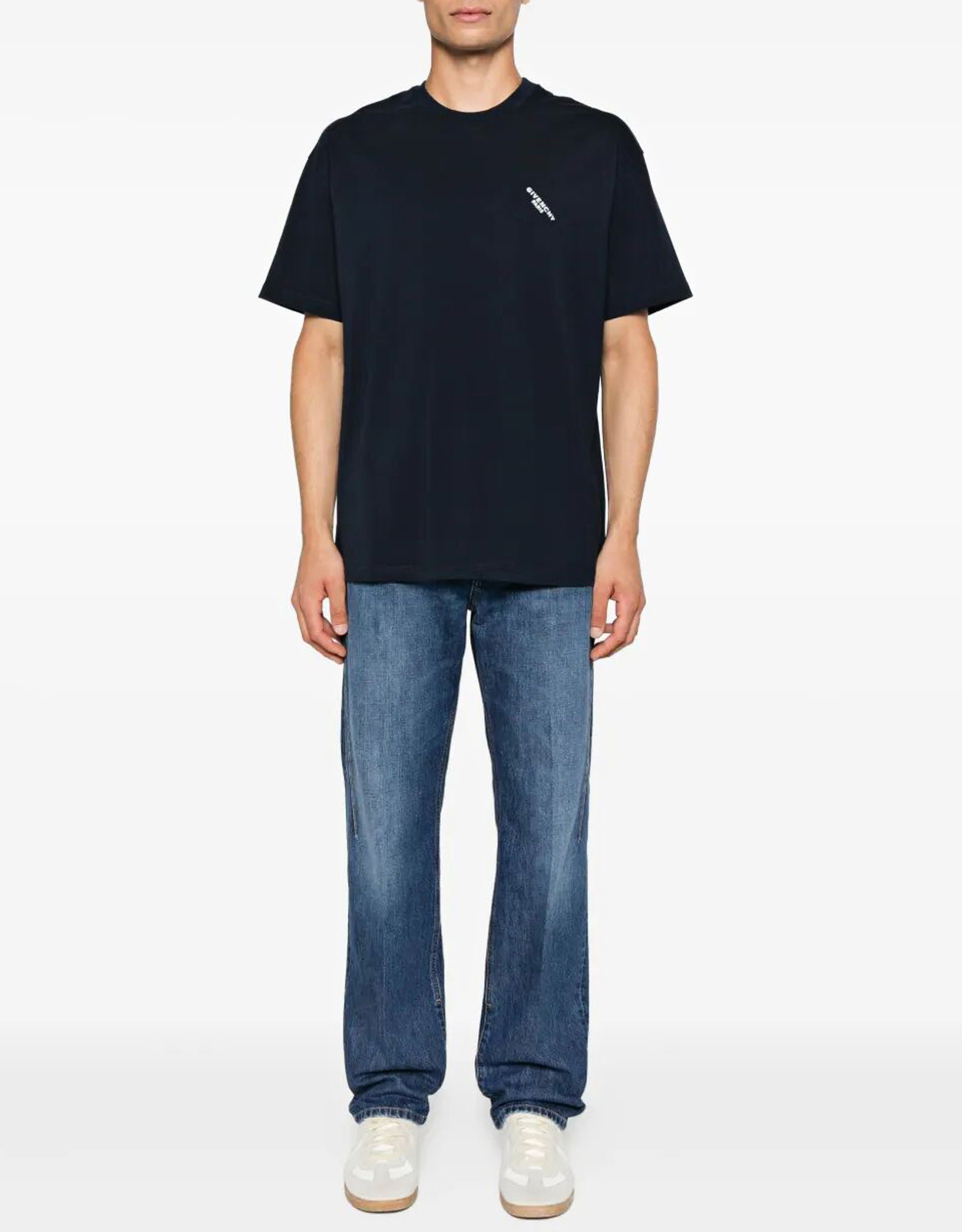 Givenchy メンズ ロゴプリント レギュラーフィット コットンTシャツ