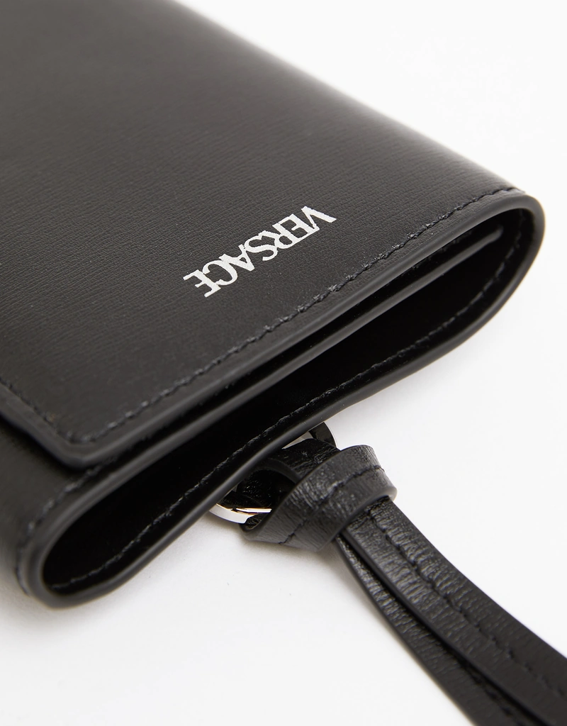 Versace メンズ カーフレザー カーゴ ランヤード ウォレット () IFCHIC.COM